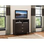 Lyric Upholstered TV Chest - Brownish Grey